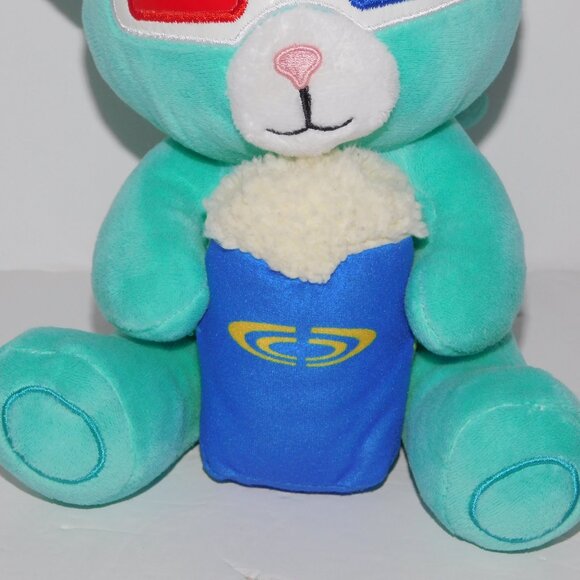 Cineplex Big Screen Buddies 7" Plush Blue Cat 3D Glasses Popcorn stuffed Toy - Picture 3 of 8